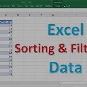 Excel Sorting And Filtering Data