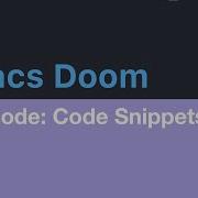 Emacs Doom E13 Org Mode Code Snippets 101