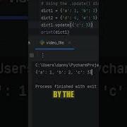 How To Use The Update Dictionary Method In Python Shorts Coding Pythonprogramming