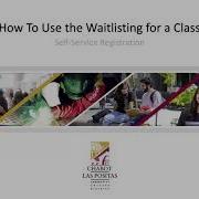 How To Use The Waitlist For A Class Self Service Registration