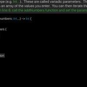 Learn Swift Variadic Parameters Functions Chapter 9 Lesson 11