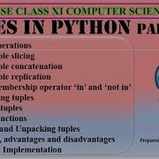 Tuples In Python Part 2 Advanced Tuple Operations In Python CBSE Class 11 Computer Science