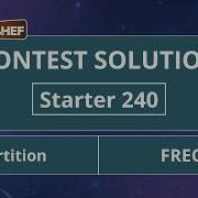 Partition FREQP Starter 240 Официальное решение CodeChef