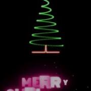 Neon Christmas Particle Canvas Animation