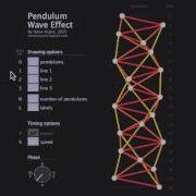 Pendulum Wave Interactive App Processing Sketch