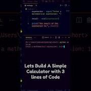 Eval Function In Python Build A Simple Calculator In Just 3 Lines Shorts Python
