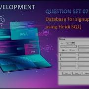 Create Database For Signup Page Using Heidi SQL