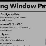 1 Sliding Window DSA Pattern Minimum Size Subarray Sum