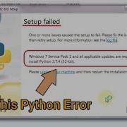 Python Setup Failed SP1 Error Change To Service Pack 1 In Windows 7 Fix Solutions 1