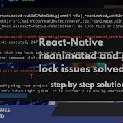Solved React Native Build Failed Reanimated Gradle Lock Issue Fixed