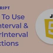 How To Use The SetInterval ClearInterval Functions To Auto Update Widgets