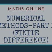 Numerical Methods Part 1 Finite Difference