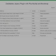 Datatables Jquery Plugin With Php MySql And Bootstrap