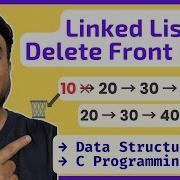 Delete Front Node Of A Linked List In C Programming Data Structures In C