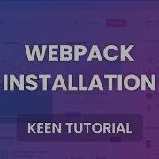 Webpack Installation Keen Admin Theme
