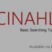 CINAHL Databases Basic Searching Tutorial Classic EBSCOhost