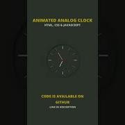 Animated Analog Clock Using HTML CSS JAVASCRIPT
