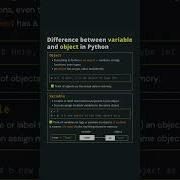 Variable Vs Object In Python Python Basics Explained Python Sql Javascript Coding Viral