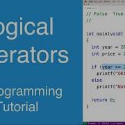 Logical Operators C Programming Tutorial