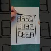 How To Draw An Apartment Building Easy Using The Number 44 For Kids