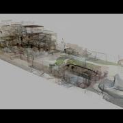 Vertical Horizontal Cross Section Of Villa Point Cloud