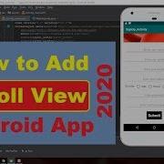 How To Add Scroll View In Android Project App In 2020