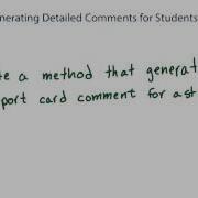 Generating Detailed Comments Intro To Java Programming