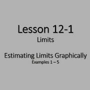 Lesson 12 1 Presentation Estimating Limits Graphically
