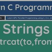 Learn C Programming Append Strings With Strcat
