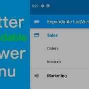 Flutter Expandable Drawer Menu Navigation With ExpansionTile