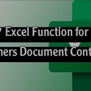 7 Excel Function For Document Control Beginners