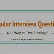 One Way Vs Two Way Binding Angular Interview Questionns