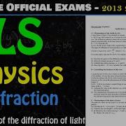 LS 2013 2nd Session Exercise 1 Applications Of The Diffraction Of Light