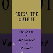 Guess The Output 4 Var Vs Let SetTimeout Promise Javascriptinterview Coding Frontendcourse