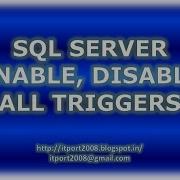 ENABLE DISABLE All Triggers In SQL Server
