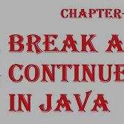 Break And Continue In Java Java Tutorial W3Schools Ch 17 English
