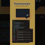 How To Make Responsive Testimonials Section Using Only HTML CSS Shorts Shortsfeed Webdesign