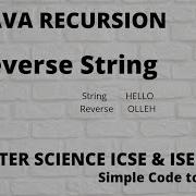 Java Program To Reverse A String Using Recursion