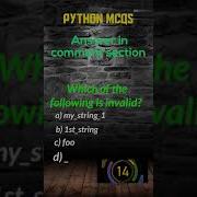 PYTHON MCQs Variables Identifiers Tokens
