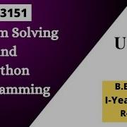Problem Solving And Python Programming Unit II GE3151 PSPP