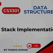2 1 Stack Implementation Data Structures CS3301 Anna University R2021 In Tamil