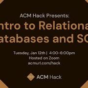Intro To SQL And Relational Databases Winter 2021