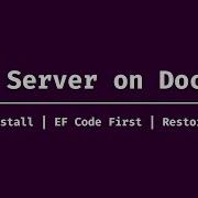 SQL Server On Docker