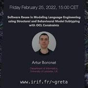 GReTA Seminar 27 Software Reuse In Modeling Language Engineering