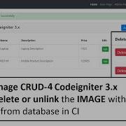 Image CRUD 4 Codeigniter 3 X How To Delete Or Unlink The Image With Data From Database In CI