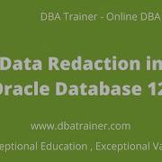 Data Redaction In Oracle Database 12c