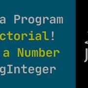 Java Program To Find Factorial Of A Larger Number BigInteger