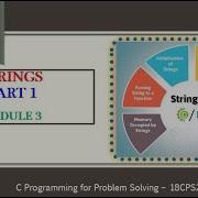 CPS Module 3 Strings Declaring Initialising Reading And Writing Strings Example PART 3