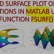 3D Surface Plot Of Functions And Surfaces In MATLAB Using Function Fsurf
