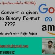 8 Convert An Integer To Binary Format Using Python
